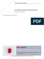 Structure Design of Spindle Speed Increaser For Machining Center