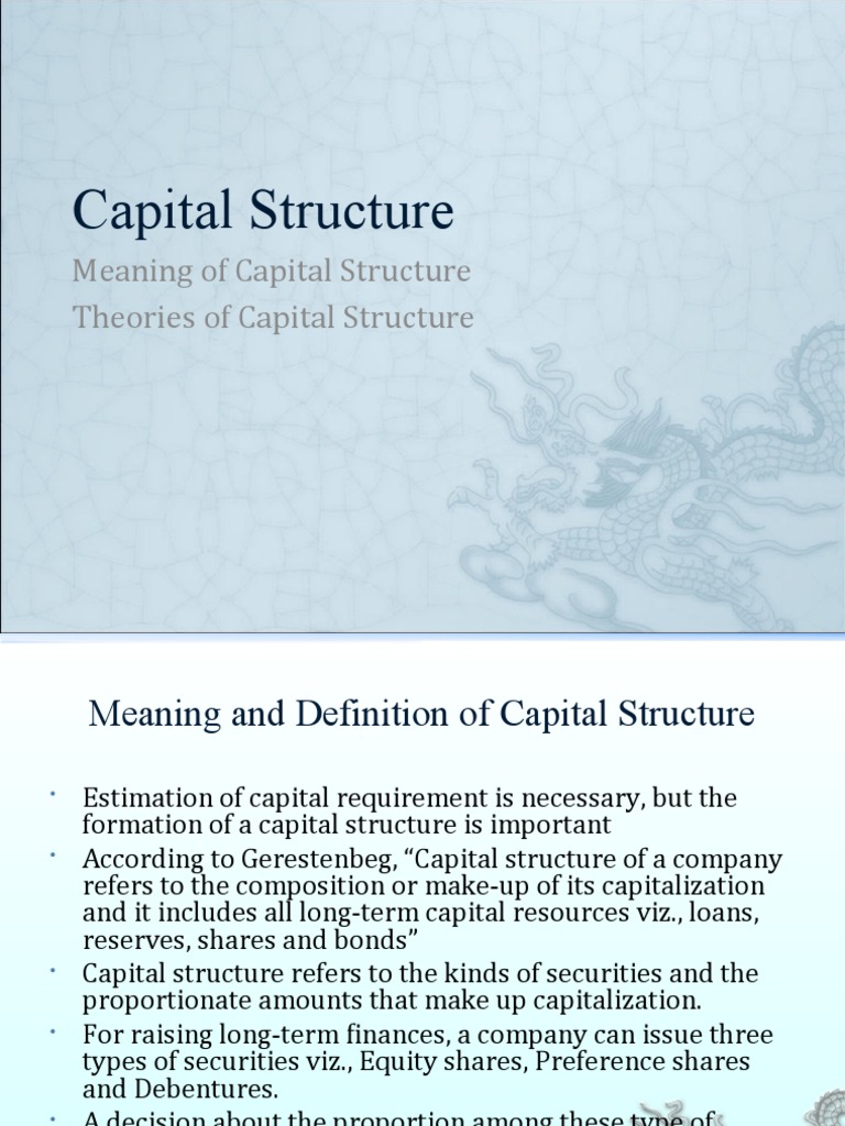 Understanding Capital Structure Theories | PDF | Capital Structure ...