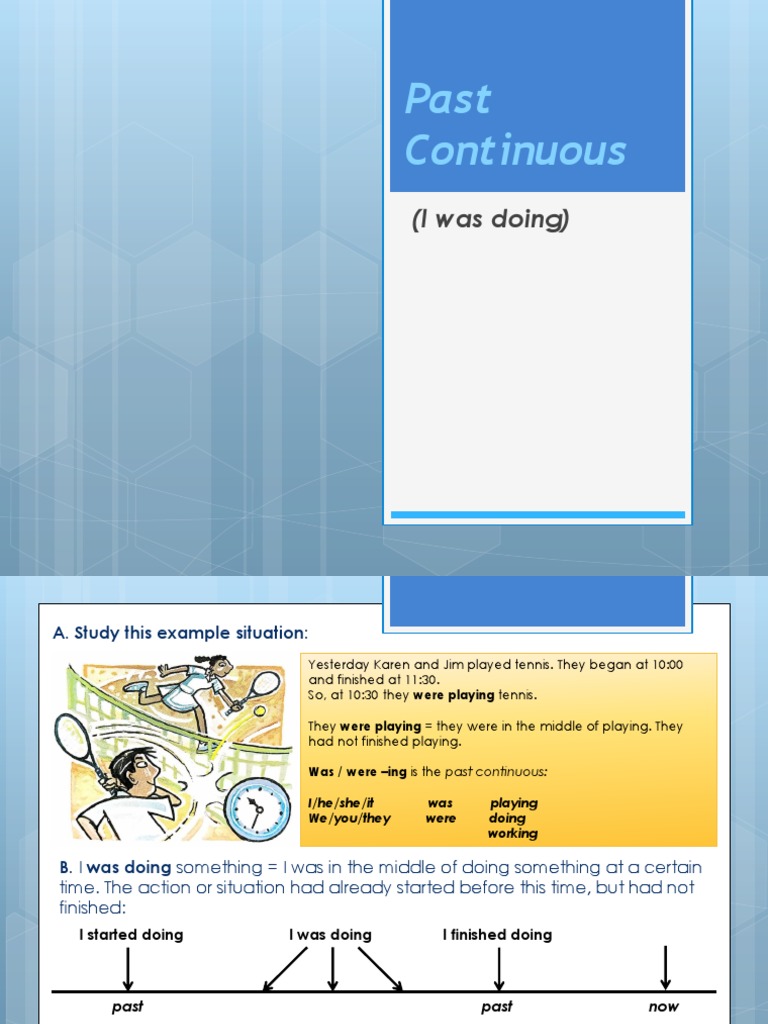 Past Continuous I Was Doing Unit 6