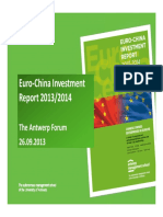 Euro China Investment Report 2013/2014: The Antwerp Forum 26.09.2013