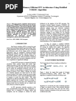 Low Power and Memory Efficient FFT Architecture Using Modified CORDIC Algorithm