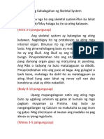 Ang Kahalagahan NG Skelletal System Essay