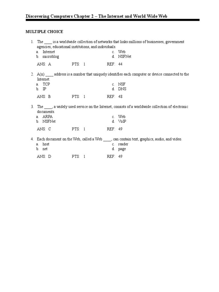 DC Chapter 2-Questions ITAPP | PDF | Internet | World Wide Web