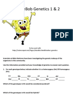 Spongebob Genetics 1 & 2: To Be Used With