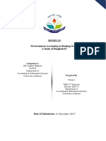 REPORT on Environment Accounting in Banking Sector