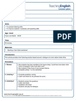 Rants and Raves - Booking A Train Ticket - Lesson Plan - Final