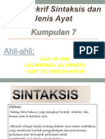 Takrifan Sintaksis Dan Jenis Ayat