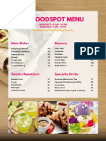 Me Foodspot Menu: Main Dishes Desserts