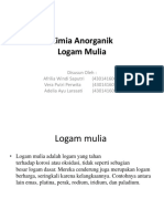 Kimia Anorganik (Logam Mulia)