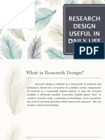 Research Design: Useful in Daily Life