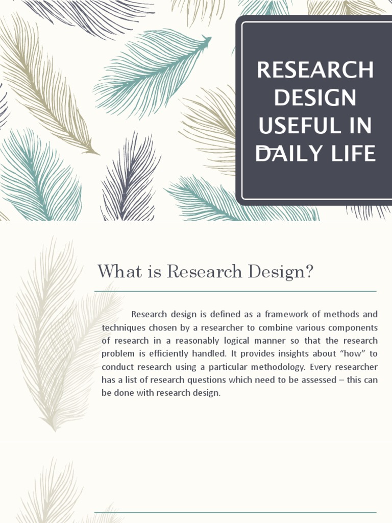 designing a research project related to daily life