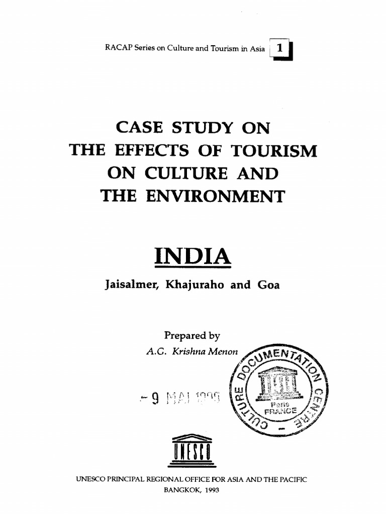 Case Study On Effects of Tourism On Culture and The Environment | PDF ...