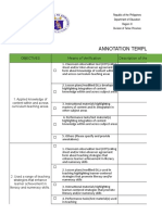 Annotation Template: Republic of The Philippines Department of Education Region III Division of Tarlac Province