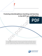 Pre-Publication: Fostering Interdisciplinary Teaching and Learning in The MYP (Pre-Publication)