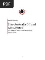 Sino Australia Oil and Gas Limited: Annual Report