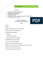 Tool 3: Health and Safety Committee Agenda Template