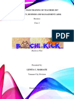 Business Plan Boochi Kick Presentation