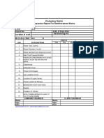 Company Name: Inspection Report For Reinforcement Works