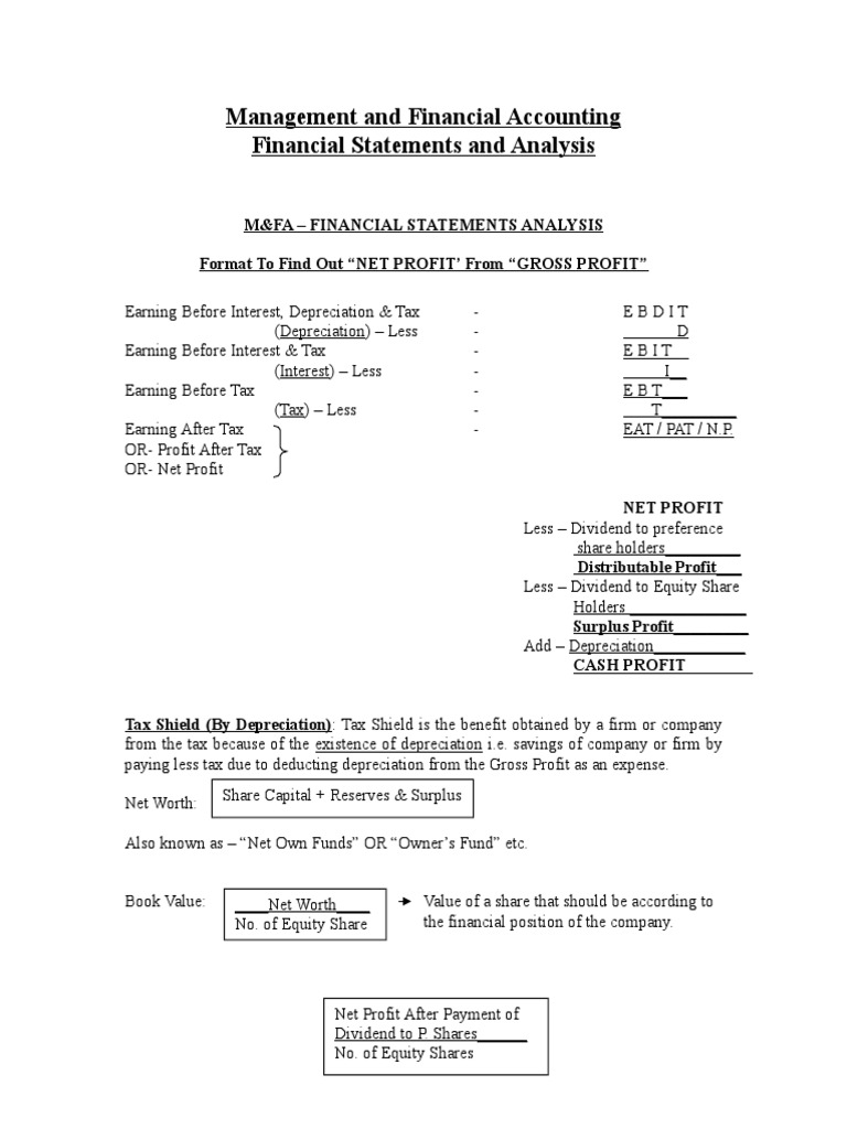 Financial Statements and Financial Analysis | PDF | Balance Sheet ...