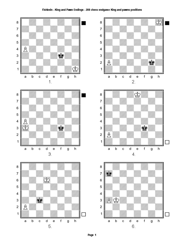 Fishbein - King and Pawn Endings - 288 Chess Endgame King and Pawns ...