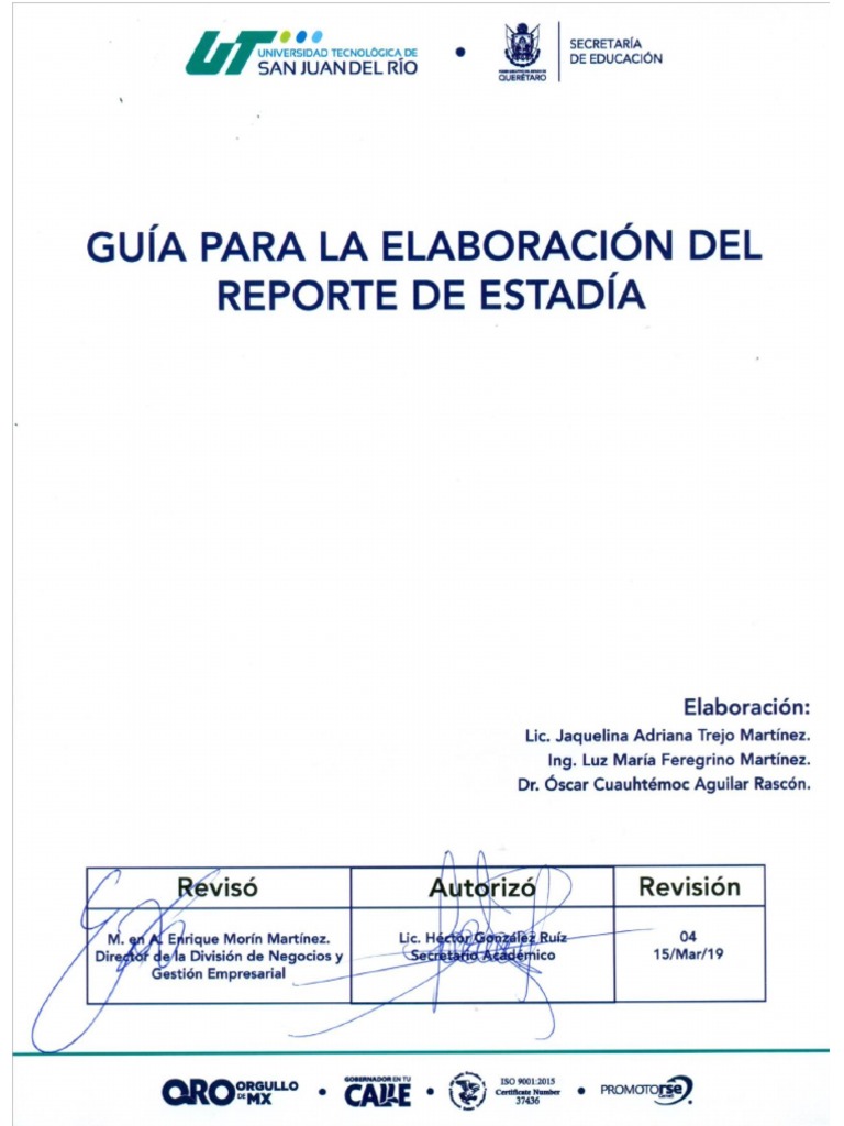 Guía detallada para la elaboración de un reporte de estadía profesional ...