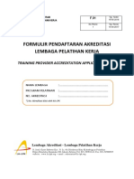 F.01 (Formulir Pendaftaran Akreditasi LPK)