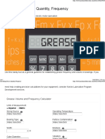 Calculating Grease Quantity, Frequency