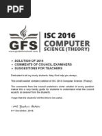 ISC 2016 Computer Science Theory Paper 1 Solved Paper