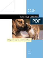 Pets Plus Catalog: Catalog Cover Page Has A Customized Theme