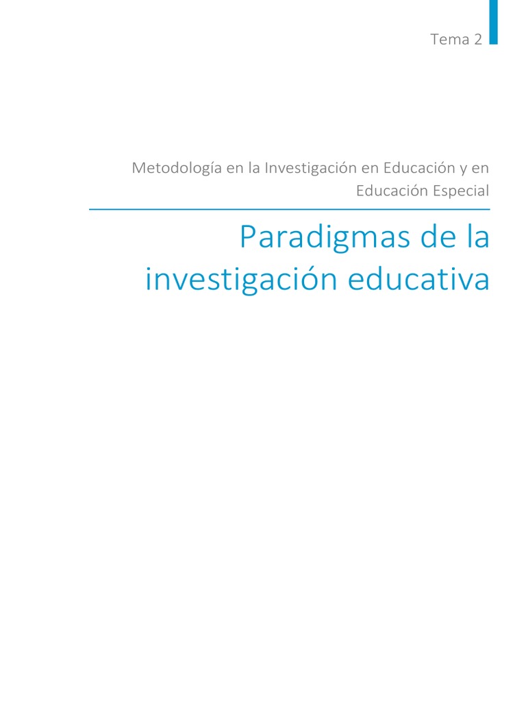 2 Paradigmas de La Investigación Educativa | PDF | Paradigma | Science