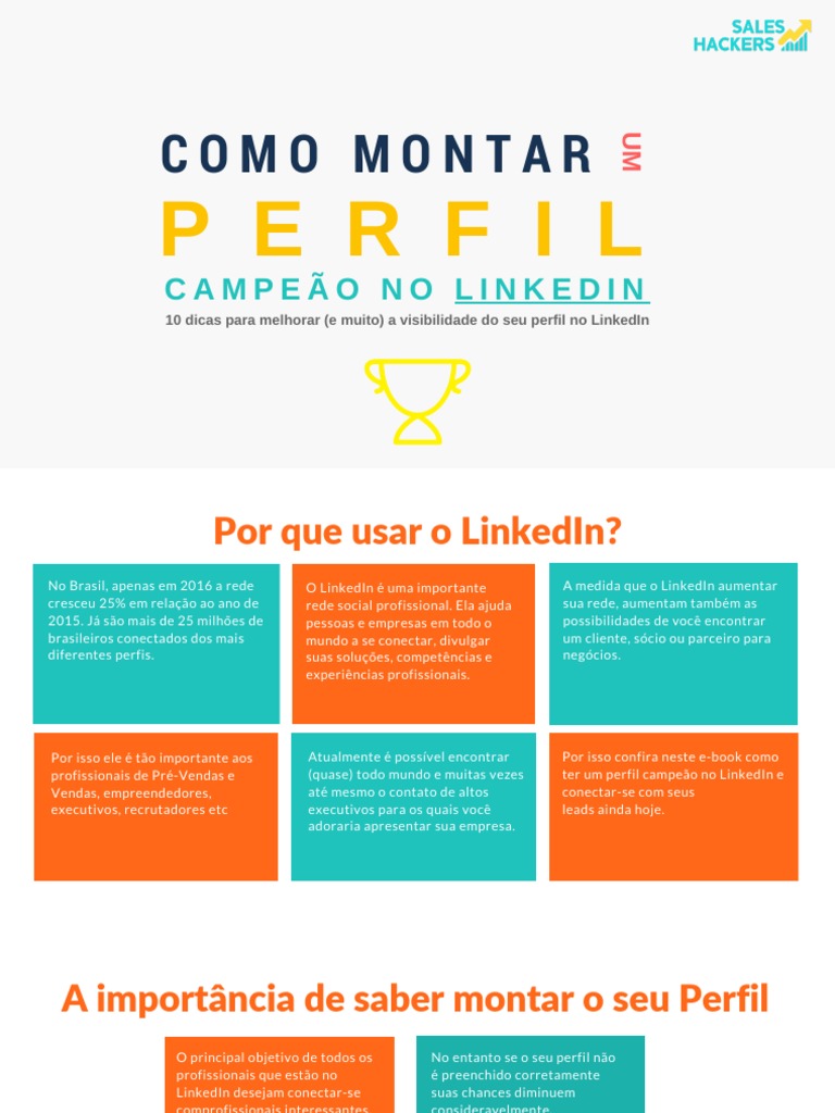 Dicas para um Perfil Campeão no LinkedIn | PDF | LinkedIn | Imagem