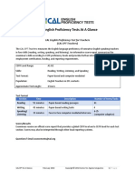 CAL English Proficiency Tests at A Glance