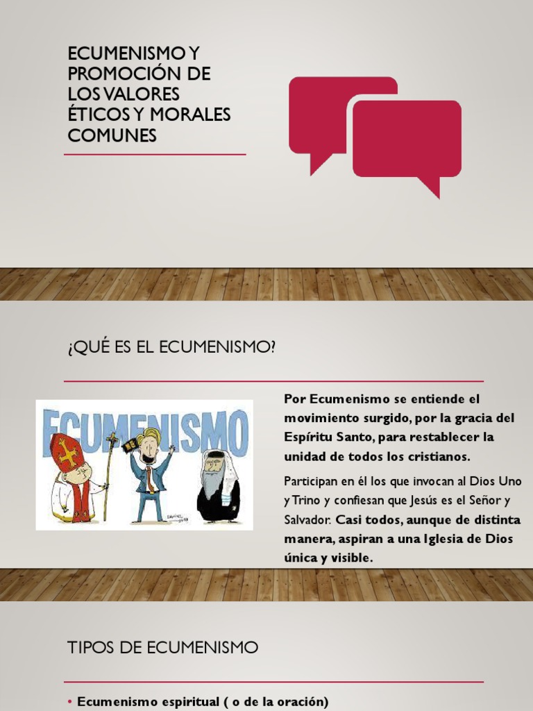 Ecumenismo y Valores Éticos Comunes | PDF | eucaristía | Ecumenismo