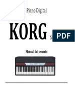 Manuel de Usuario PIANO DIGITAL KORG SP250