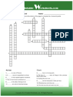 5th Grade Science Motion Crossword