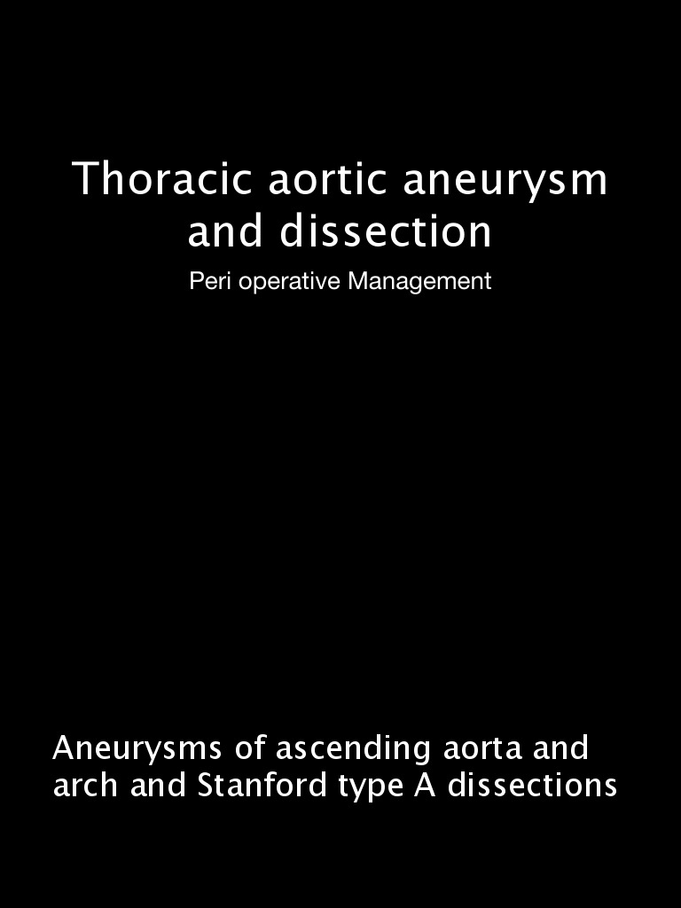 Thoracic Aortic Aneurysm Management Guide | PDF | Aorta | Artery