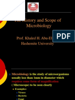 The History and Scope of Microbiology: Prof. Khaled H. Abu-Elteen Hashemite University