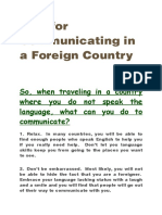 Tips for Communicating in a Foreign Country.rtf