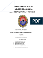 Critica Espacio en El Pos-Modernismo