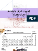 Metal and Metal Corrosion