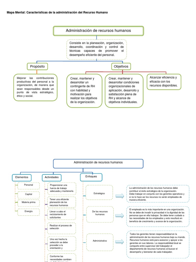 Mapa Mental Administracion | PDF | Gestión de recursos humanos
