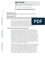 HHS Public Access: Integrating Cognitive Behavioral Therapy Into Primary Care Settings