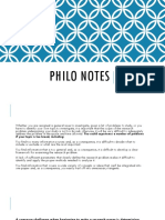 Philo Notes