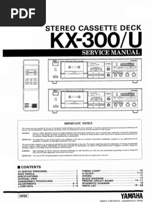 Manuel De Service Kenwood R-300 - Neuf, Pour Réparation Et Entretien De L'ampli