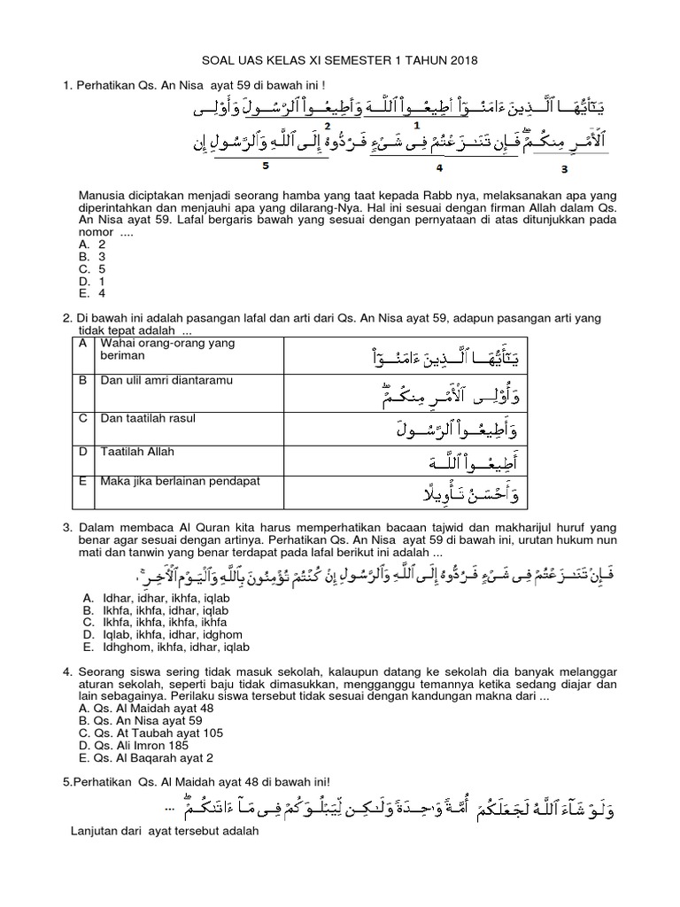 1 Kelas Xi Pai Smt 1 Tahun 2018 Pdf