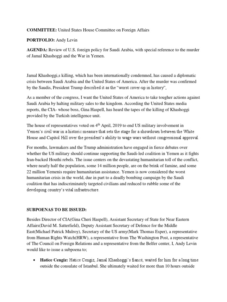 Position Paper Jmun | PDF | Yemen | World Politics