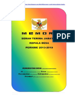 Buku Memori Serah Terima Jabatan Kades Definitif KPD PJ Kades