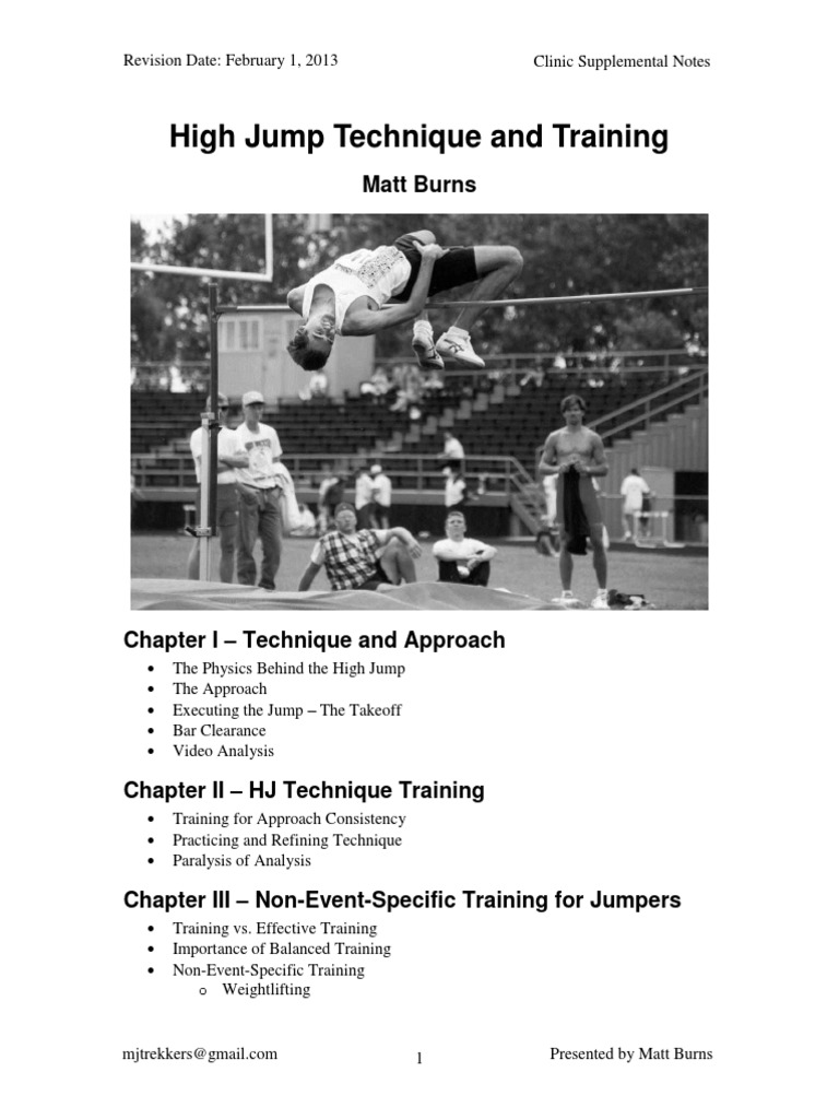 High Jump Technique and Training Guide | PDF | Track And Field | Rotation