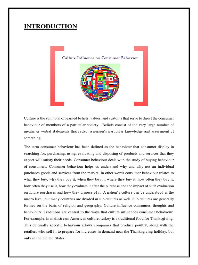 Cultural Impact on Consumer Behavior | PDF | Consumer Behaviour | Behavior