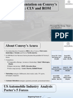 Case Presentation On Conroy's Acura: CLV and ROM: Presented by Group: Titans